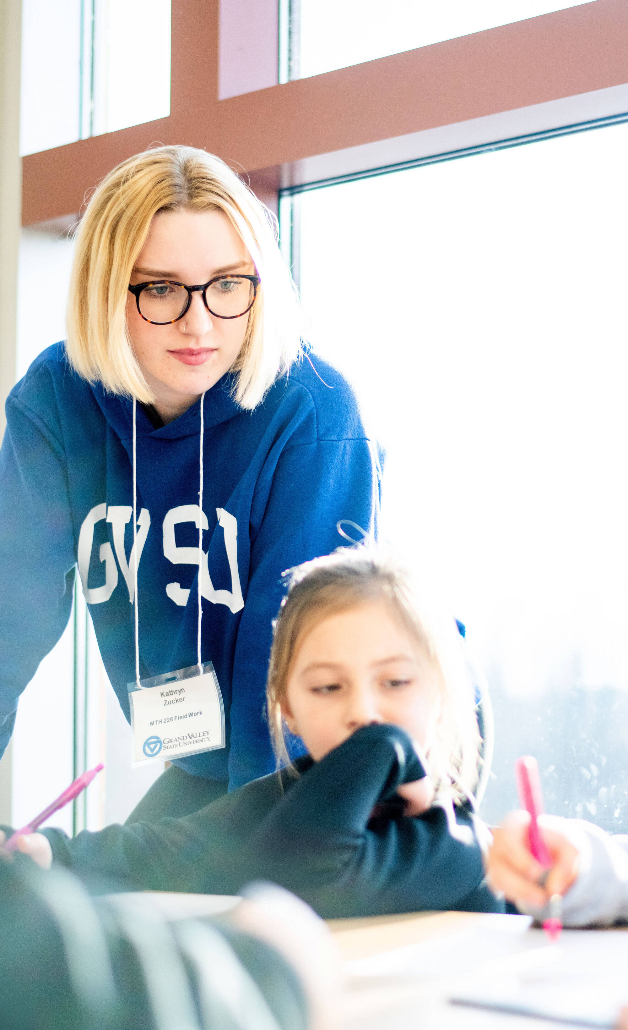 A GVSI education student, teaching a class.